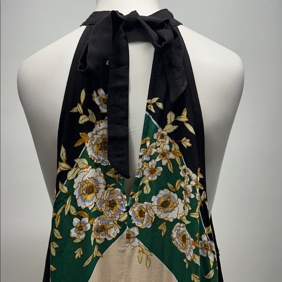 Free People Beat of My Heart Tunic Mini Dress Halter Sleeveless Floral Small - Picture 7 of 13